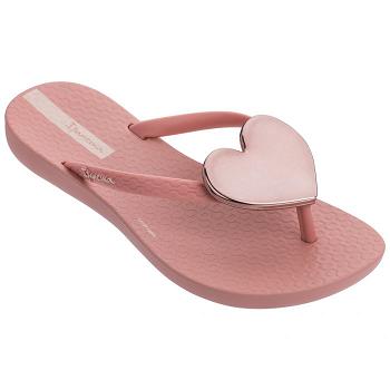 Ipanema Maxi Heart Flip Flops Barn Rosa Sverige BK7253681